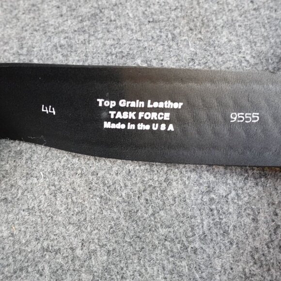 Task Force Belt XL / 44 Black Leather Full Grain Tooled USA Made 1 1/3" Width - Picture 5 of 5
